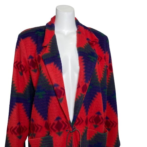 Vintage Jeans Wear Southwestern Axtec Blazer Jacket Womens Size M Made in USA - Picture 2 of 7